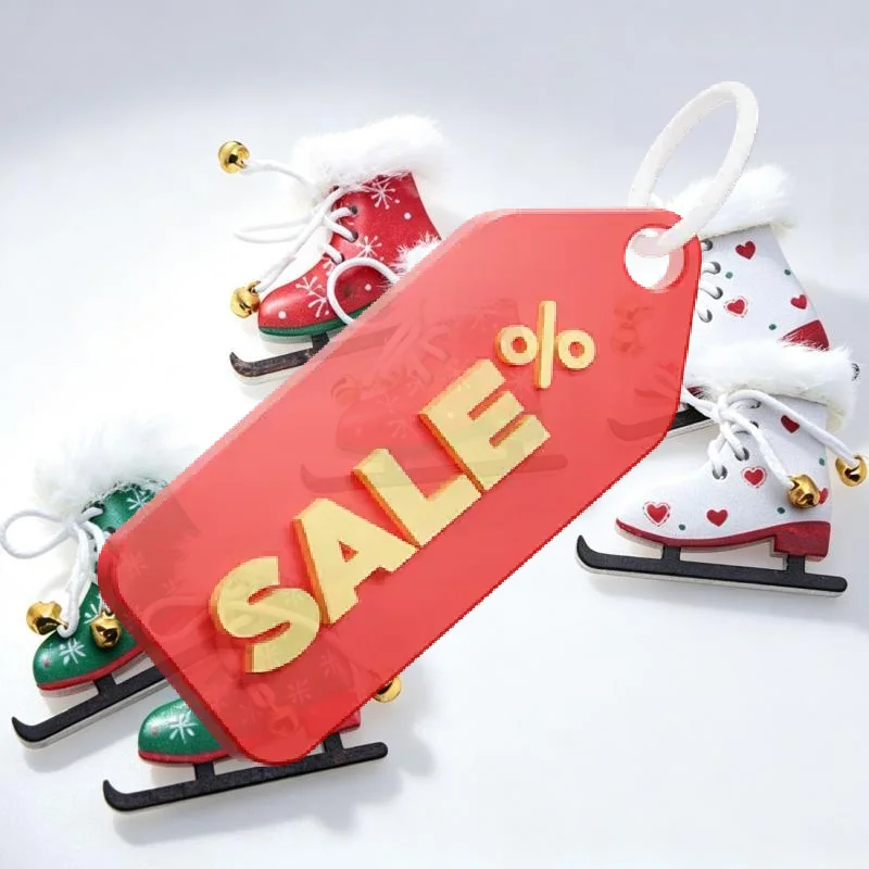 Fun Dollhouse Mini Simulation Skating Shoes 1 Pair Realistic Ice Skate Model Christmas Gift for Kids Doll House Play DIY Craft