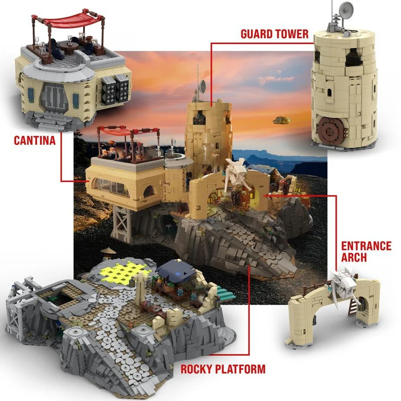 منتج جديد رائع MOC اللبنات كوكب المشهد نموذج المخلص الحرس قاعدة التكنولوجيا وحدات لعبة أطفال لتقوم بها بنفسك الجمعية #5