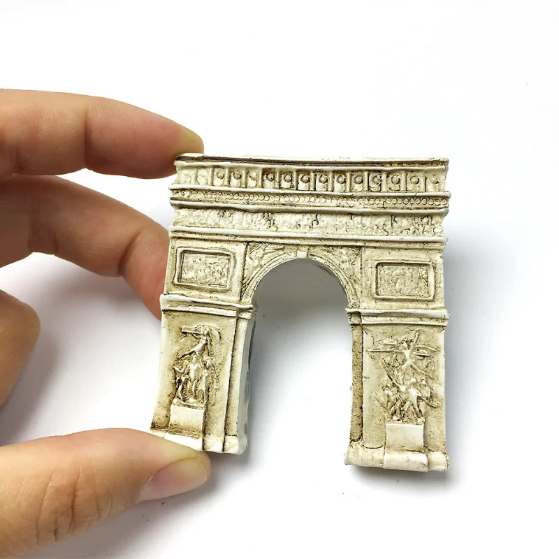 Франция Париж Arc de Triomphe Архитектурная ручная роспись культурный креативный магнит на холодильник Высококачественная винтажная мебель Decorat