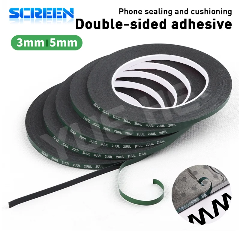

2UUL CS01 CS02 Зеленая двусторонняя клейкая лента из пеноматериала 3 мм/5 мм для крепления рамки экрана, клей для ремонта iPhone, планшетов, компьютеров, электроники