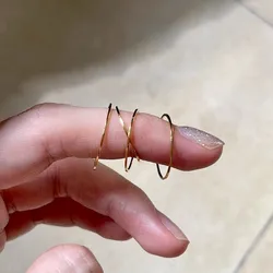0.5mm Thin Stackable Ring Stainless Steel Plain Band Knuckle Midi Ring for Women Girl Size 5-10