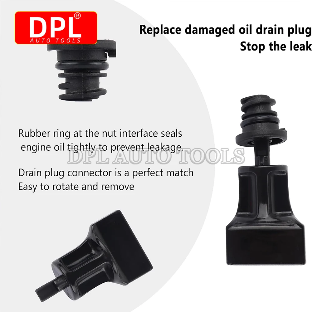 3 Packs 06L103801 Oil Drain Plugs with Oil Drain Plug Removal Tool for Volkswagen 1.8L 2.0L and Audi Golf Passat