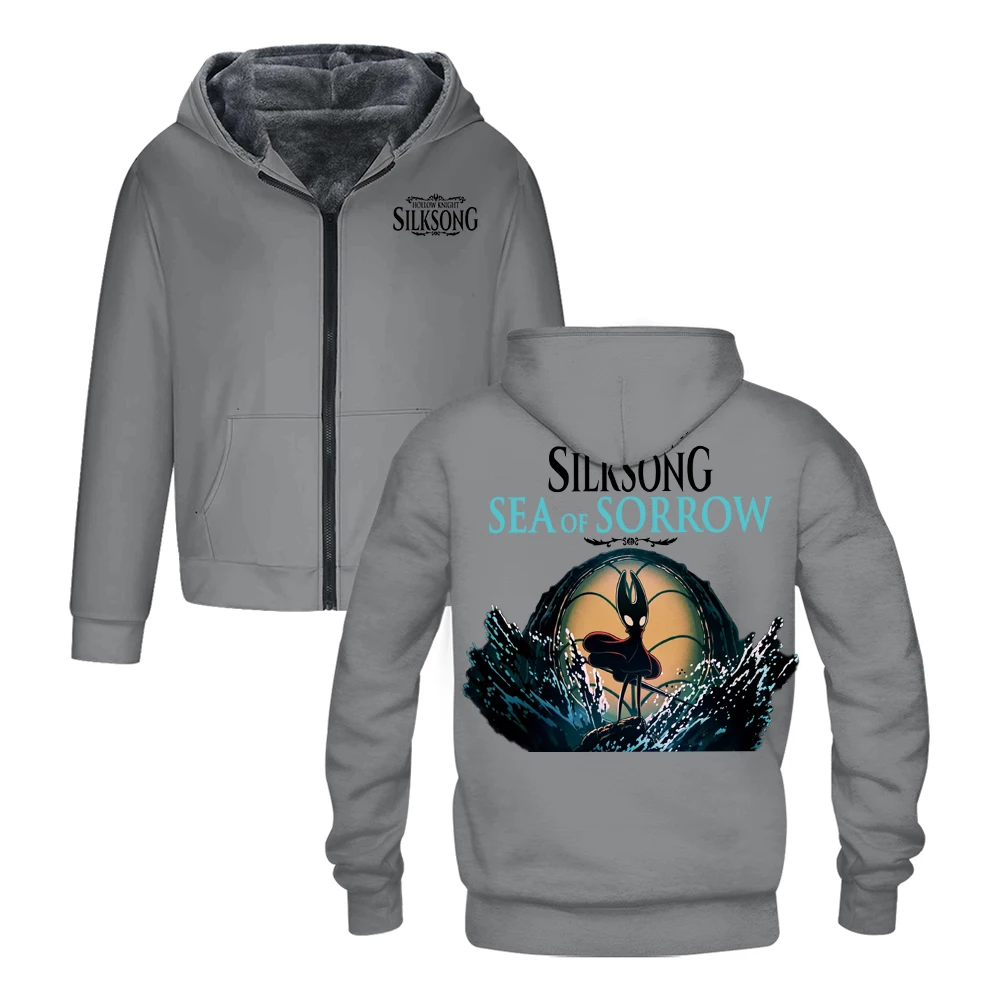 Hollow Knight Silksong Sea of Sorrow Game Outerwear Coat Long Sleeve Hooded  Jacket Parkas Women Men Zip Up Hoodies