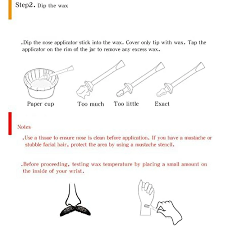 プラスチック製の鼻ワックスアプリケーター,ディスペトラッピングストリップ,鼻と口をきれいにする,240ユニット