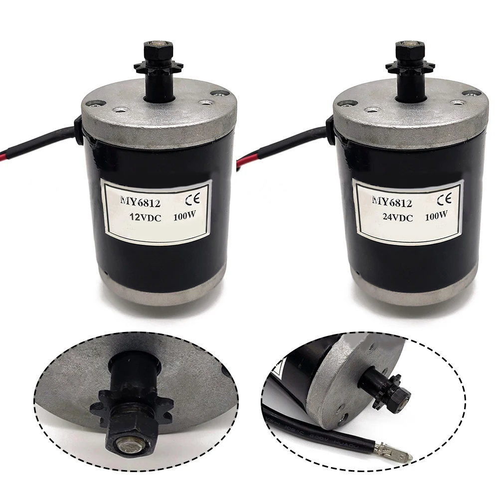 

100W Brushed Permanent Magnet Electric Motor 9 Tooth MY6812 For Electric Scooter Speed Control DC Brushed Motor 12V/24V