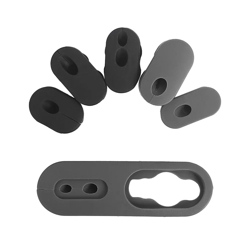Penutup Port Pengisian Daya Anti Debu untuk Skuter Listrik Xiaomi 4 Pro, Pelindung Silikon Tahan Air, Set Kabel 5 Buah, Suku Cadang Skuter