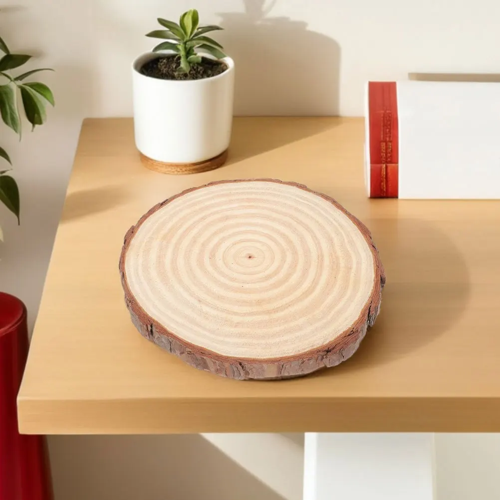 

3pcs Round Blank Wooden Blocks Unfinished Slices for Crafts Creative Diy Table Decor Natural Wood Circles Versatile Use Safe