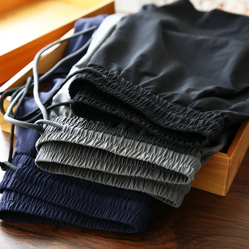 

Men's Summer Lightweight Loose Elastic Casual orts Five-Quarter Length Breathable Qui-Dry Faionable Urban Sle