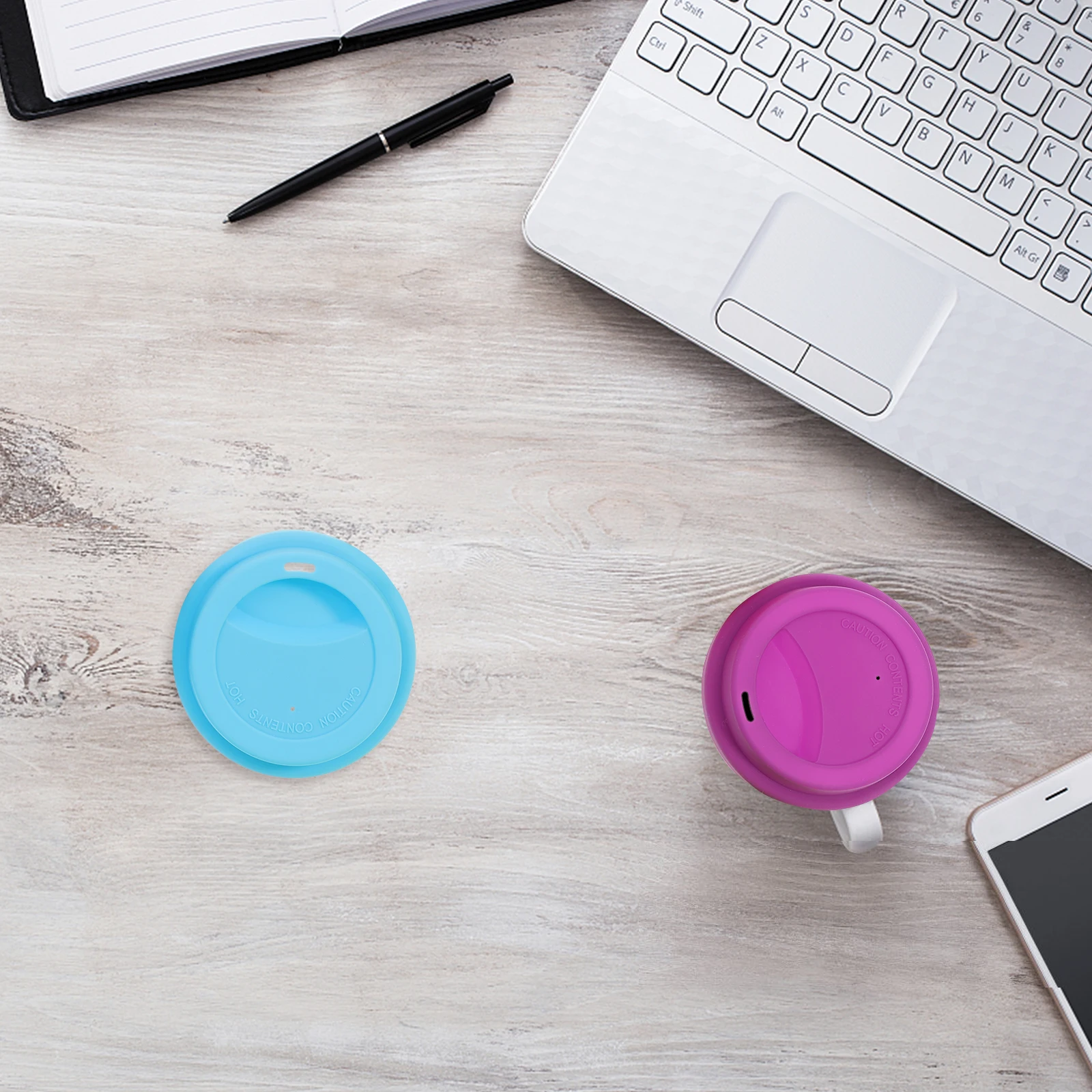 

6pcs Silicone Cup Lid 9 5cm Food Grade Heat Resistant Leak Proof Travel Mug Cover Glass Bottle Vacuum Seal Colors