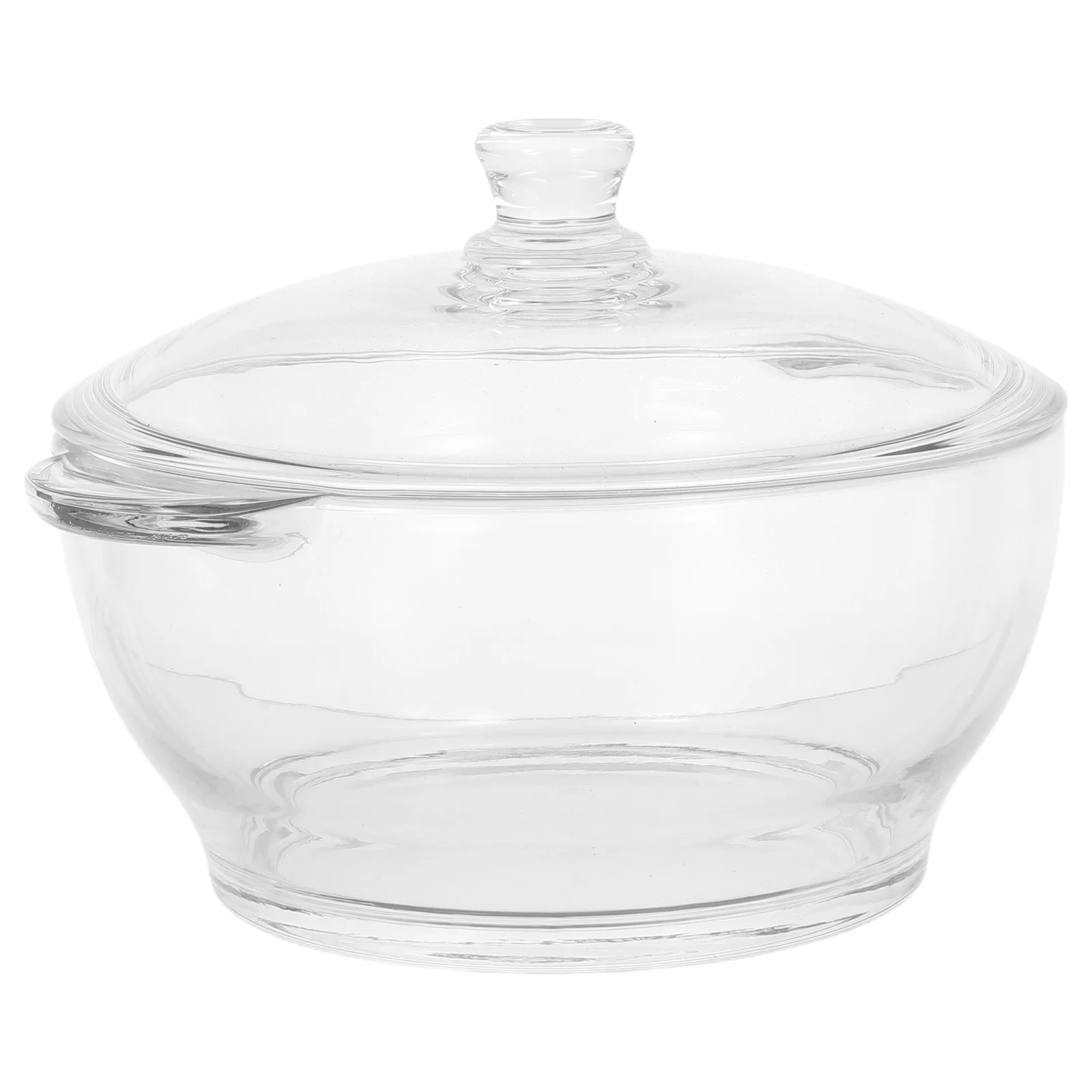 

Heat Resistant Glass Stew Pot 1.5L Double Ear Lid Stockpot Cooking Pot Kitchenware Transparent Noodle Ramen Bowl