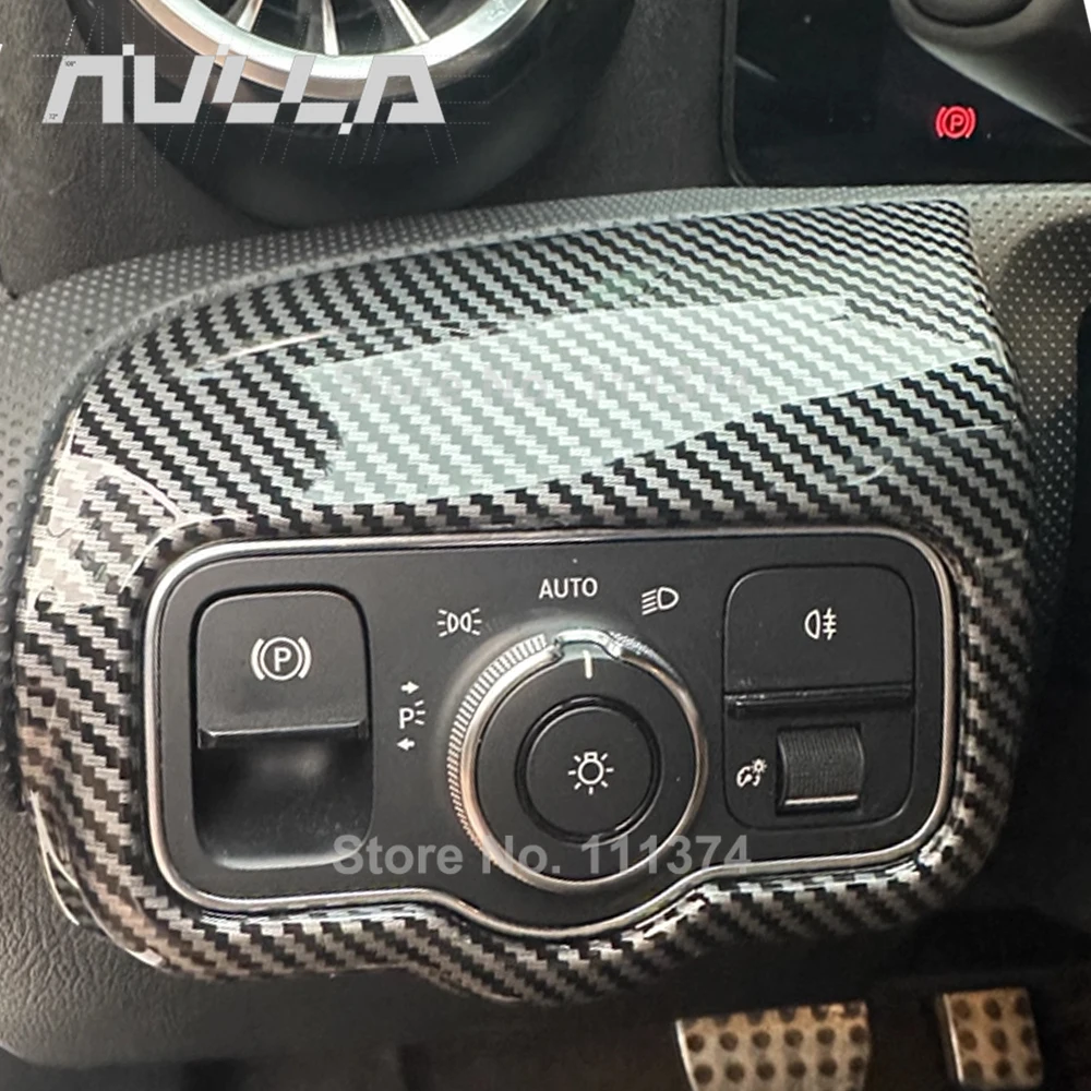 الكربون لمرسيدس بنز W177 A-Class A200 A220 A250 2019 2020 CLA C118 منفذ الهواء الأوسط وغطاء وحدة التحكم المركزية اليسرى #2