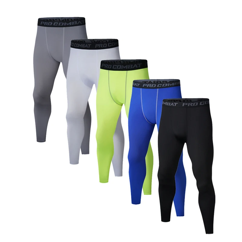 Men Compression Tight Leggings Running Sports Male Workout Bottoms Trousers Jogging Dry Yoga Pants Quick Fitness Training