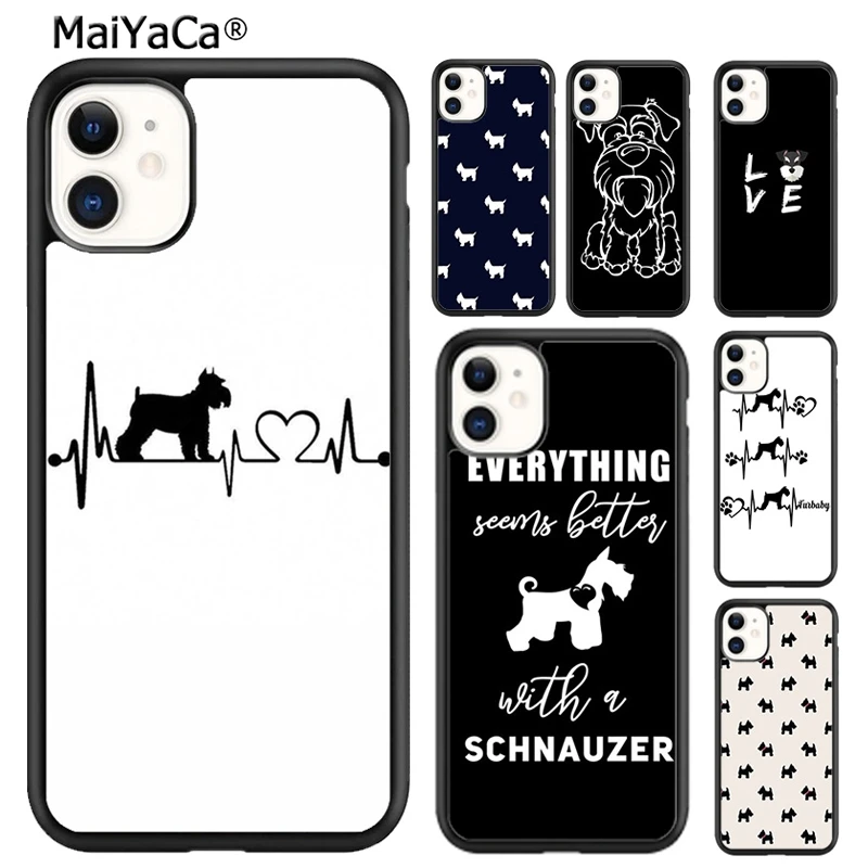 

MaiYaCa Schnauzer Dog Phone Case Cover For iPhone 17 Air 16 15 plus 11 12 13 14 pro max shell coque