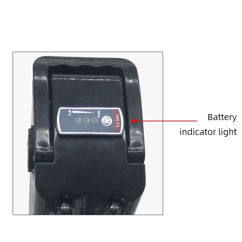 Silberner Lithium-Akku im Fischstil, 36 V/48 V, Ausgang mit unterem Entladung, 8 Ah/10 Ah/12,5 Ah, Akku für Elektrofahrzeuge