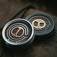 Demon Milk Cap Metal Round Poppa Card Fidget Toys Fingertip Gyroscope Sound Wave EDC Hand Push Coin for Adults Antistress