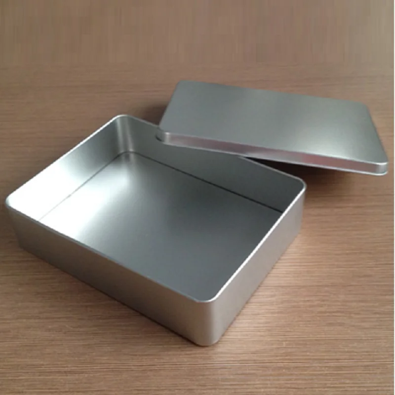 1 PC Metal Silver Tin Box Storage Container Food Tea Gift Packaging Multi Shaped