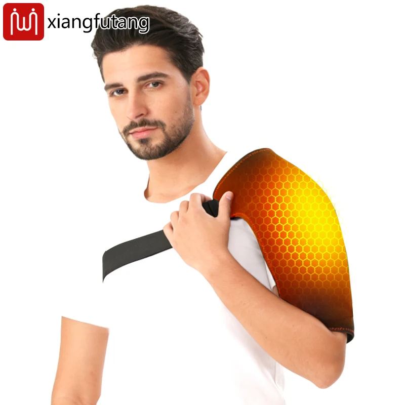 

Углеродное волокно с подогревом, поддержка плеч, вибрационный массаж, снимает боль в замороженном плече, спортивные шнуры, вспомогательные средства для восстановления плеч, теплые