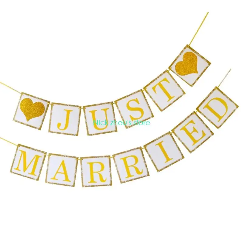 لافتات ورقية مزينة ببريق E15E لحفلات الزفاف وحفلات الاستقبال