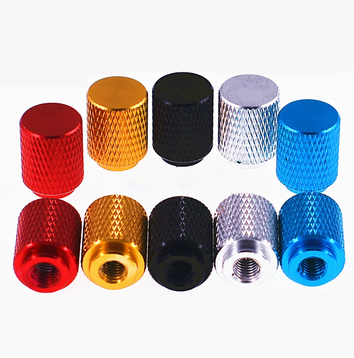 2Pcs Colourful Blind Hole Nut M3 M4 M5 M6 Aluminium Alloy Round Knurled Thumb Nuts Hand Knob Nuts
