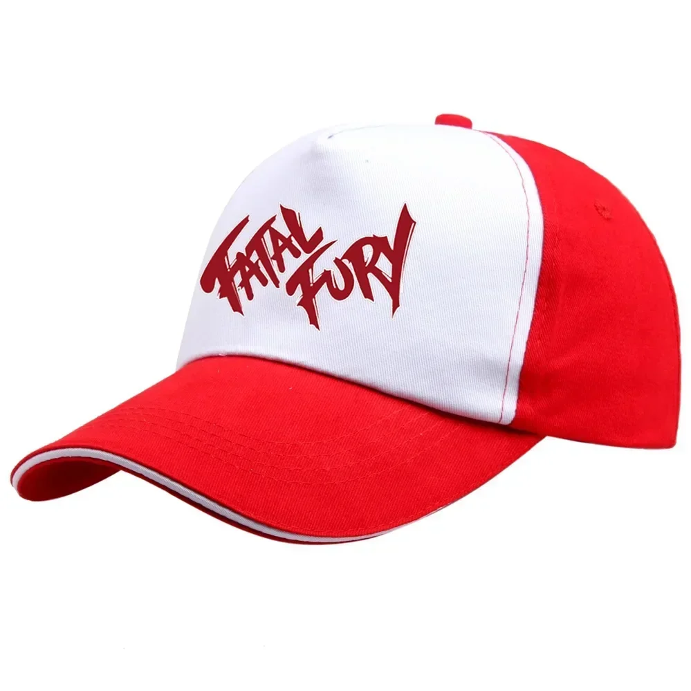 Gry Cosplay Terry Bogard Czapka z daszkiem King of Fighters Haftowany bawełniany kapelusz Fatal Fury Regulowany unisex Rekwizyt na zewnątrz Prezent