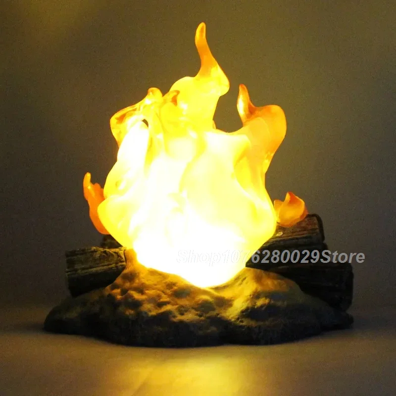 12cm Calcifer Anime Figure Pvc Luminous Model Action Figure Breathing Lamp GK Model Toys Collection Home Decoration Gifts