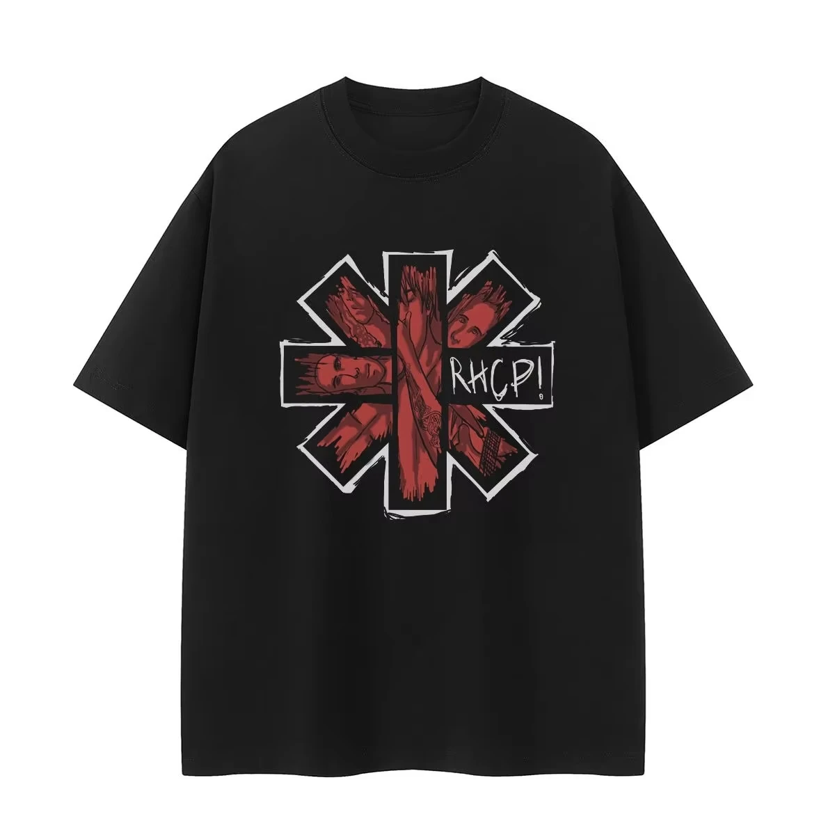 

Red Pepper Band Brand Peripheral Pattern Printing Summer Luxury Brand Cotton Men's and Women's T-Shirts Short Sleeves