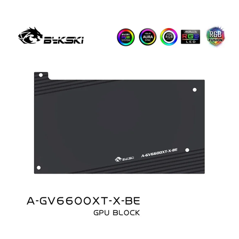 Bykski A-GV6600XT-X استخدام كتلة المياه لجيجابايت Radeon RX 6600 XT EAGLE GPU/بطاقة الفيديو/غطاء كامل المبرد النحاسي/ضوء RGB