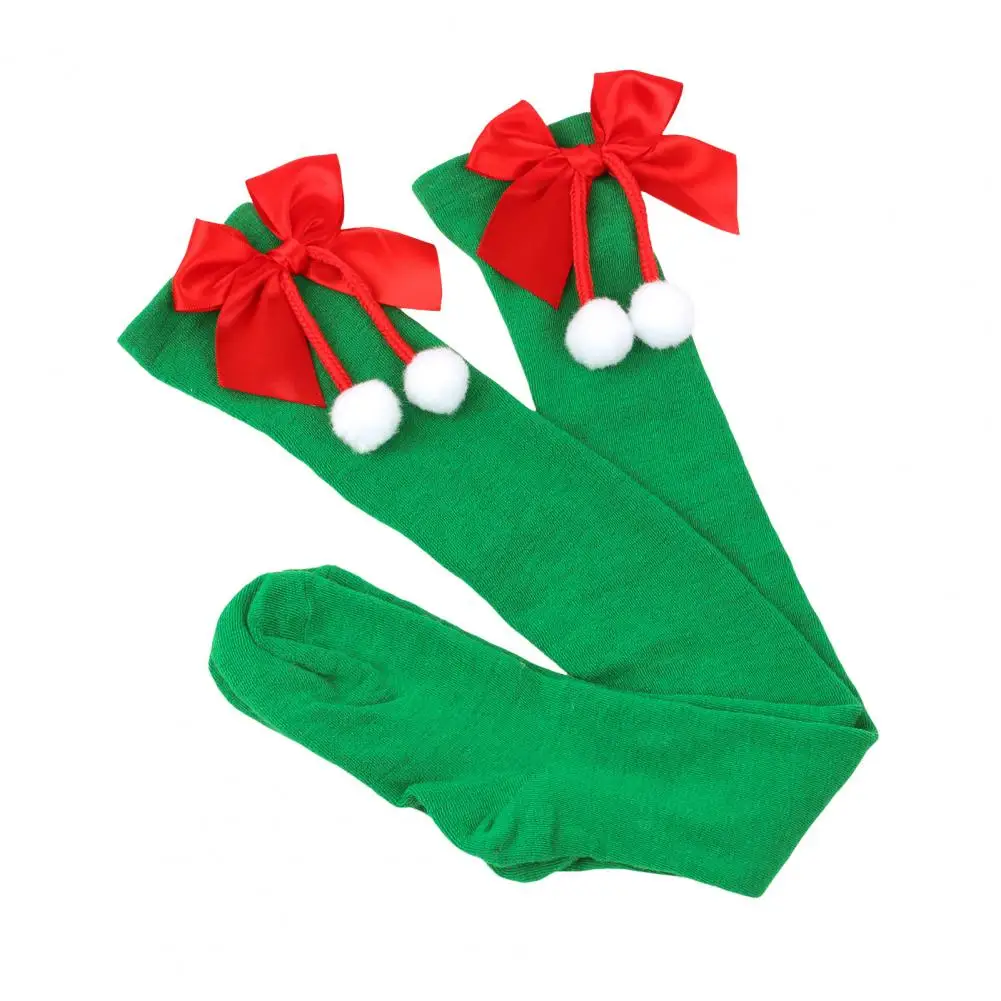 

Bow-knotted Socks Colorful Retro Christmas Stockings with Anti-slip Design for Cosplay Performances Mini Dress for Pairing