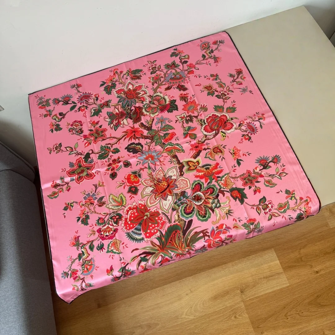 

Элитный женский шелковый платок 90x90 см из 100% тутового шелка твил, элегантный шарф-платок для головы