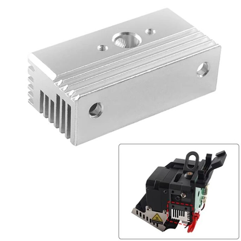 

Sprite Extruder Aluminum Heat Sink Cooling Block 41mm*20mm*13mm for Ender3 S1 Plus Pro/CR10 Smart Pro/Sermoon V1 Pro 3D Printer