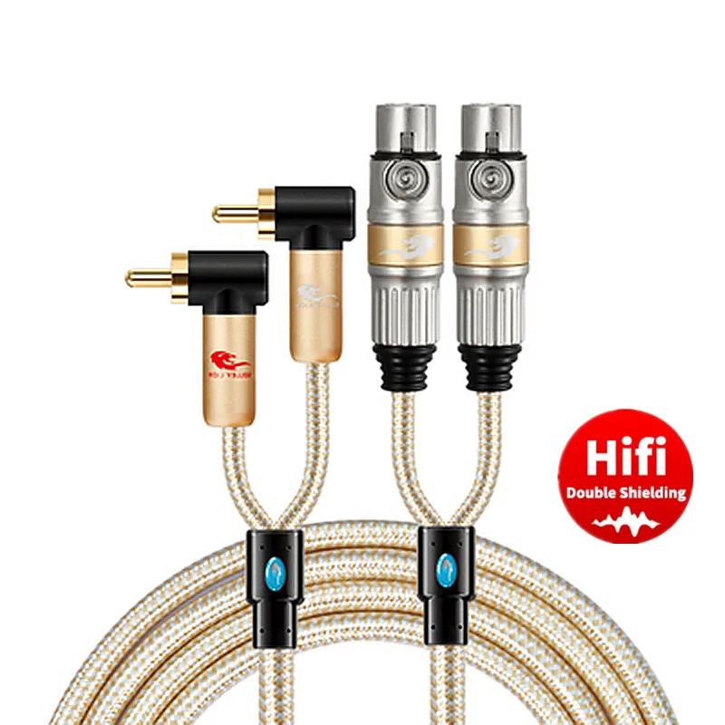 Hifi Audio Cable Dual XLR Female to 2 RCA Male for Amplifier Mixer Console DVD CD Home Stereo System Mixer Cords 1M 2M 3M 5M 8M