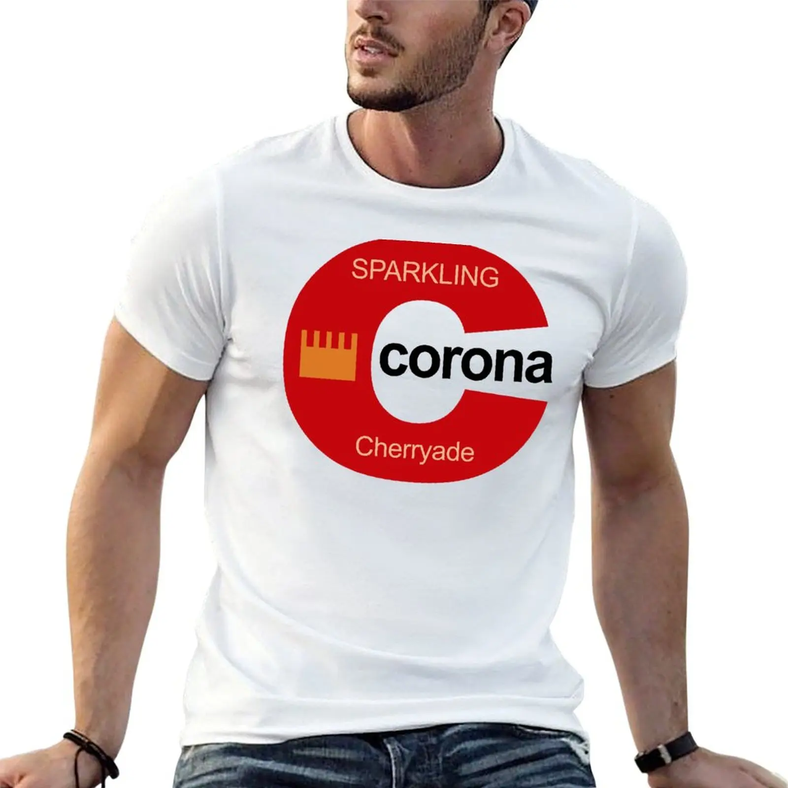 

shirts T-Shirt Cherryade' cotton Logo quality cotton t shirts t 100% Corona high (1970s-80s)