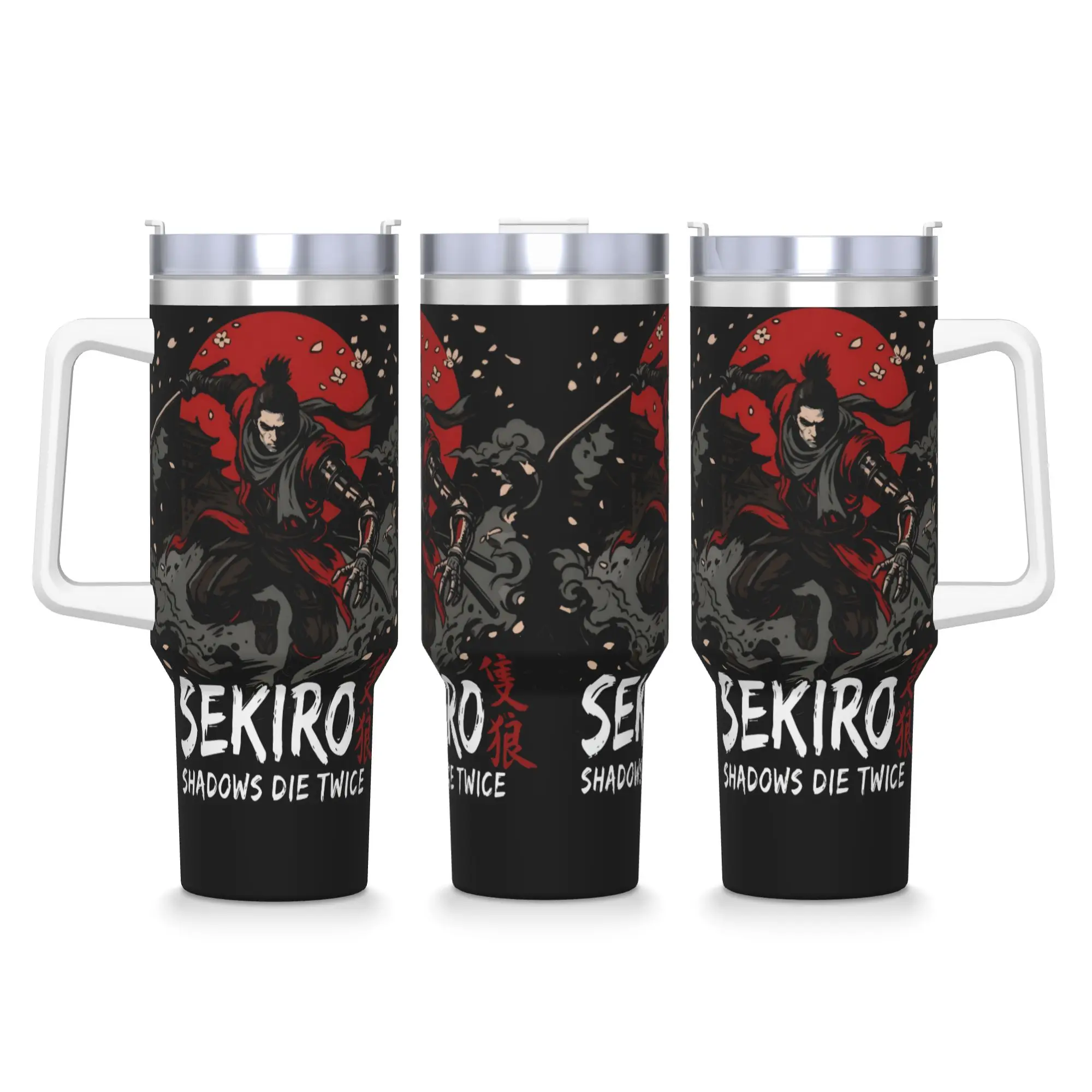 Sekiro Shadows Die Twice Tumbler  Cold and Hot Water Bottle Leakproof Stainless Steel Thermal Cups Graphic Camping Car Mugs