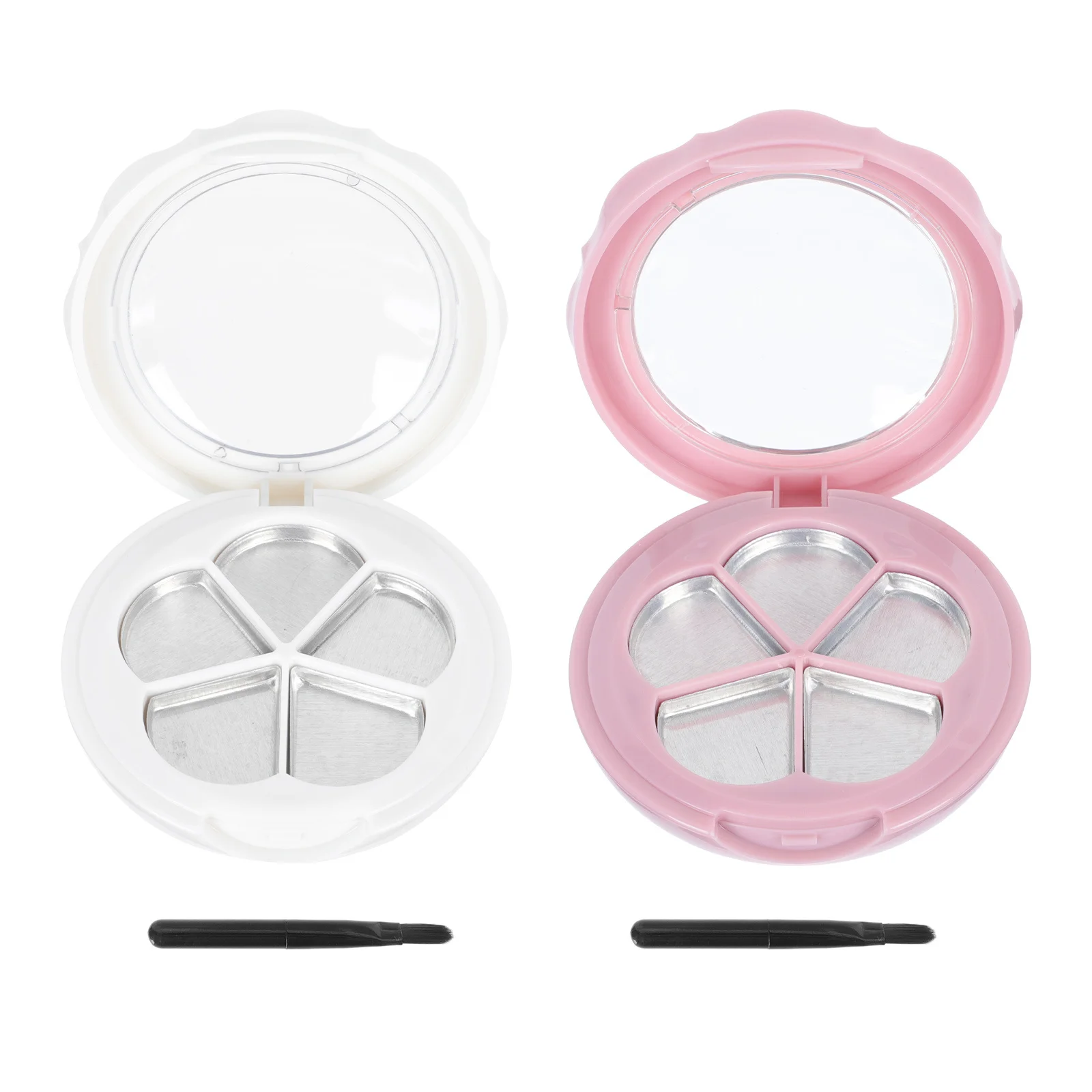 2 conjuntos de placa de mistura de cores vazia portátil sombra batom caso de armazenamento multi-grade caixa organizadora de maquiagem recipiente de blush