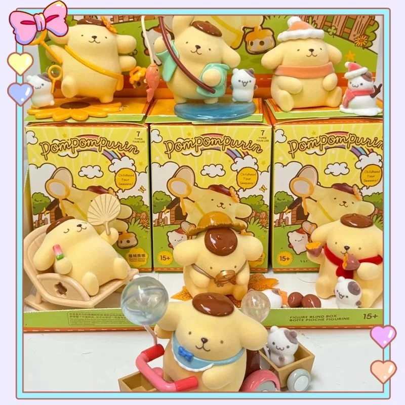 

Miniso Pom Pom Purin The Four Seasons Series Blind Box PomPomPurin Anime Action Figure Surprise Bag Collection Models Toys Gifts