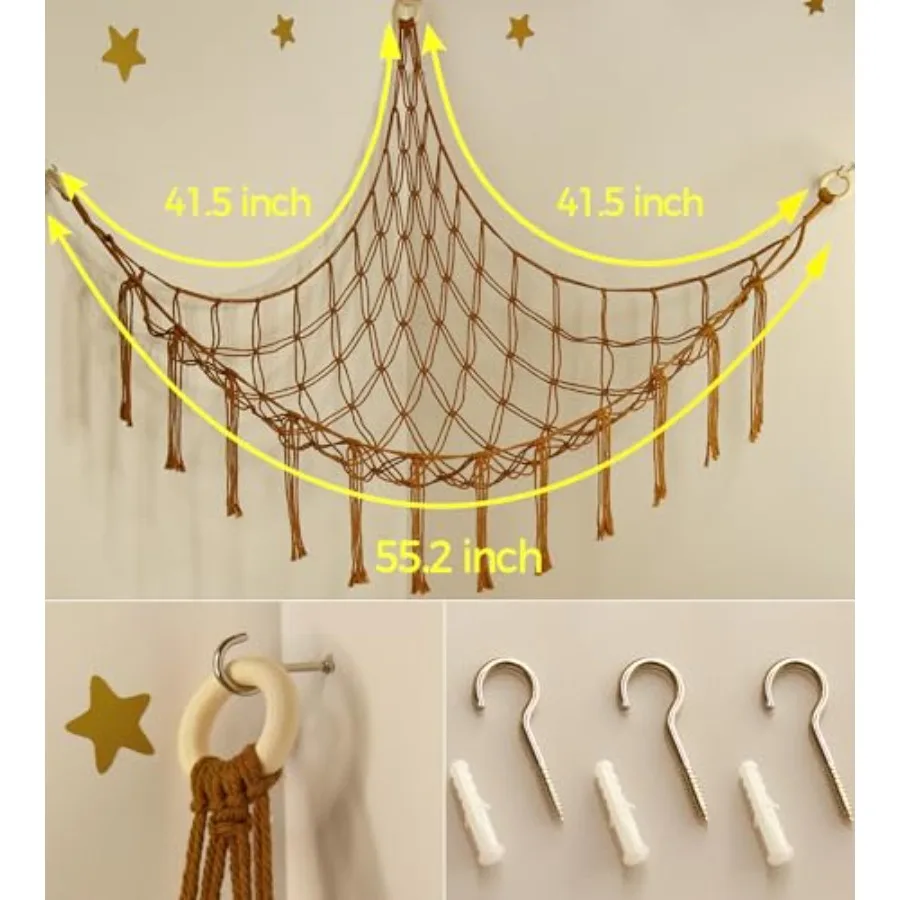 Stuffed Animal Hammock-Large Stuffed Animal Net For Toys Corner-Hanging Stuff Animal Toy Storage Organizer For Plush Plushie Di - view 6