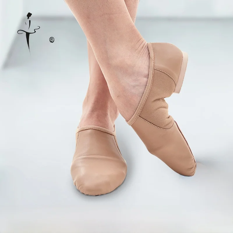 ting-women's-jazz-dance-shoes-soft-bottom-mesh-surface-practice-shoes-pink-low-heel-elastic-net-face-dance-shoes-for-adults