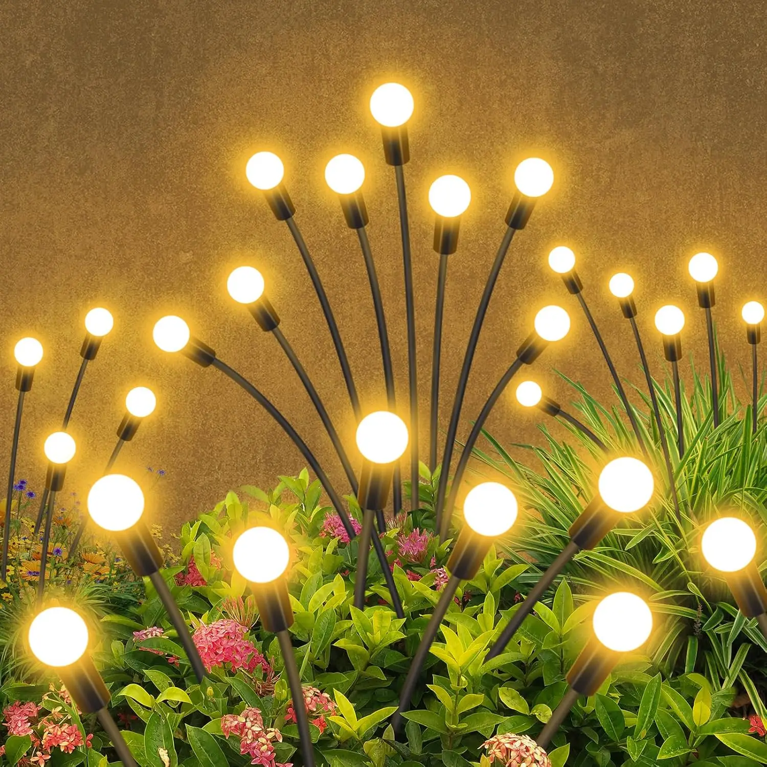 Solar Garden Lights Outdoor Waterdicht Wuivend Licht Firefly Light Outdoor Decor Verlichting voor Pathway Party Kerstdecoratie