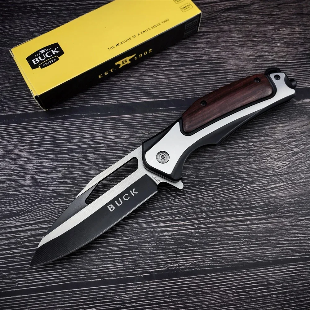 High Quality Outdoor Pocket Folding Knife BK DA130 EDC Camping Knife 5Cr13 Blade Wood Handle Survival Hiking Hunting Tool