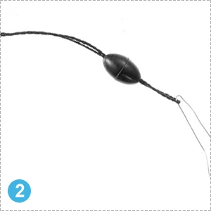 Angel-Bobber-Stopper aus Gummi, 6-in-1-Schwimmer-Sinker-Stopps, schwarzer ovaler Zylinder, L M S-Schwimmer-Stopp verfügbar – Detail 7