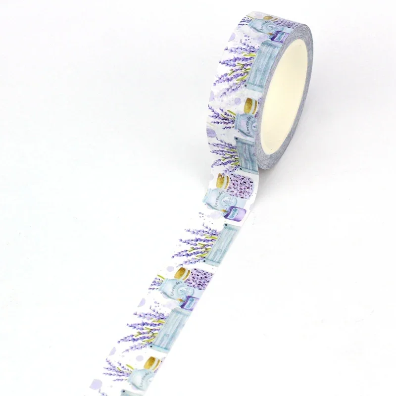 

NEW 1PC 10M Decor Provence seamless borders with lavender Washi Tape for Scrapbooking Diary Masking Tape Kawaii Stationery