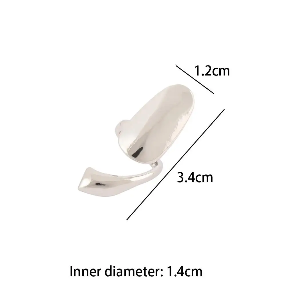 مجوهرات كاذبة مسمار الذهب معدن فنجر المرأة خواتم فضة الموضة #6