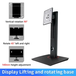 Monitor Stand Supports 24-27 Inch Vertical lift Rotation 90 Vertical Screen Holder  desk monitor stand