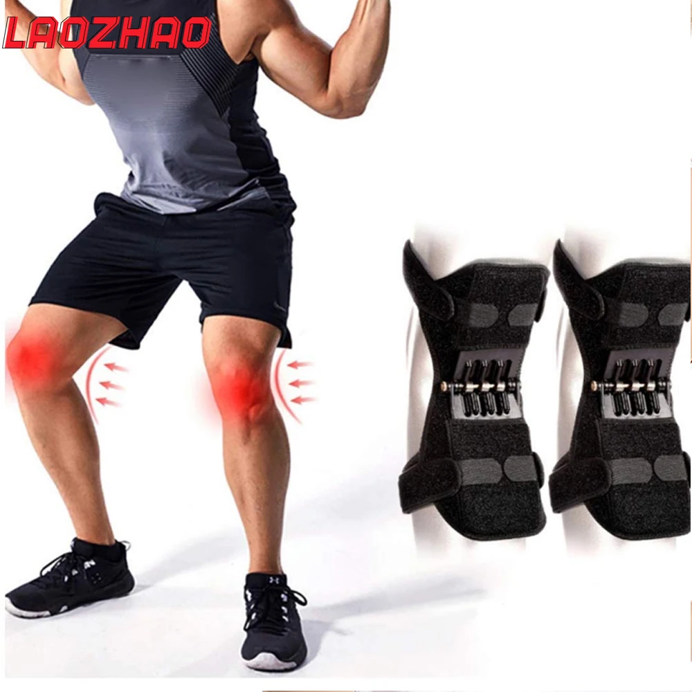 

1Pair 2025 Upgrade Power Knee Stabilizer Pads - 3 Powerful Springs Knee Brace for Men & Women,Breathable Support for Squats