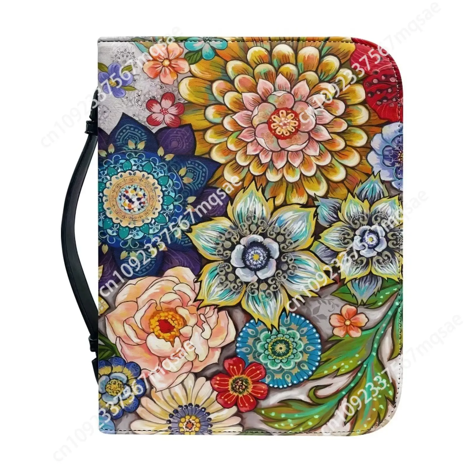 

Flowers Bible Holder with Pocket Christian Confirmation Recovery Gift Accessory Bible Covers for Women Bible Case Carrying