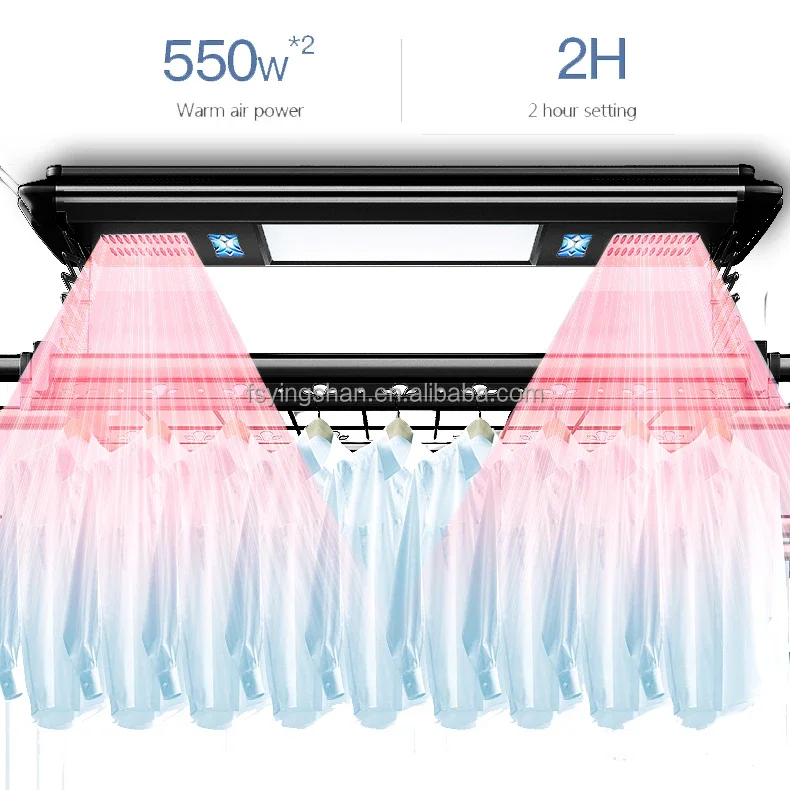 Stendibiancheria automatico a soffitto elettrico Stendibiancheria Stendibiancheria elettronico automatico in alluminio Asta di sollevamento elettronica per vestiti