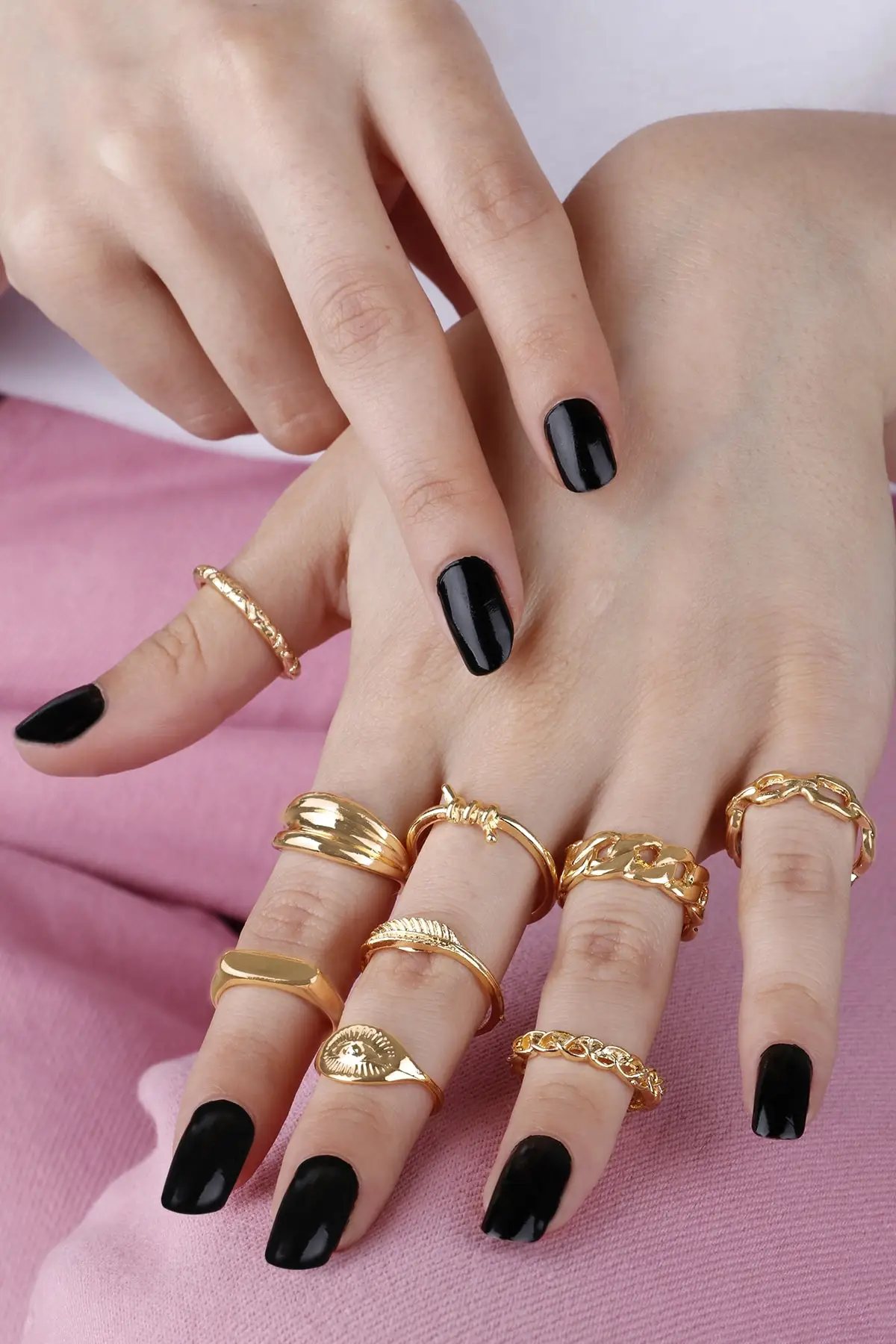 9 خواتم وخواتم مشتركة طقم أنيق مفيد مهيب أنيق مبهر مزخرف موديل 2022