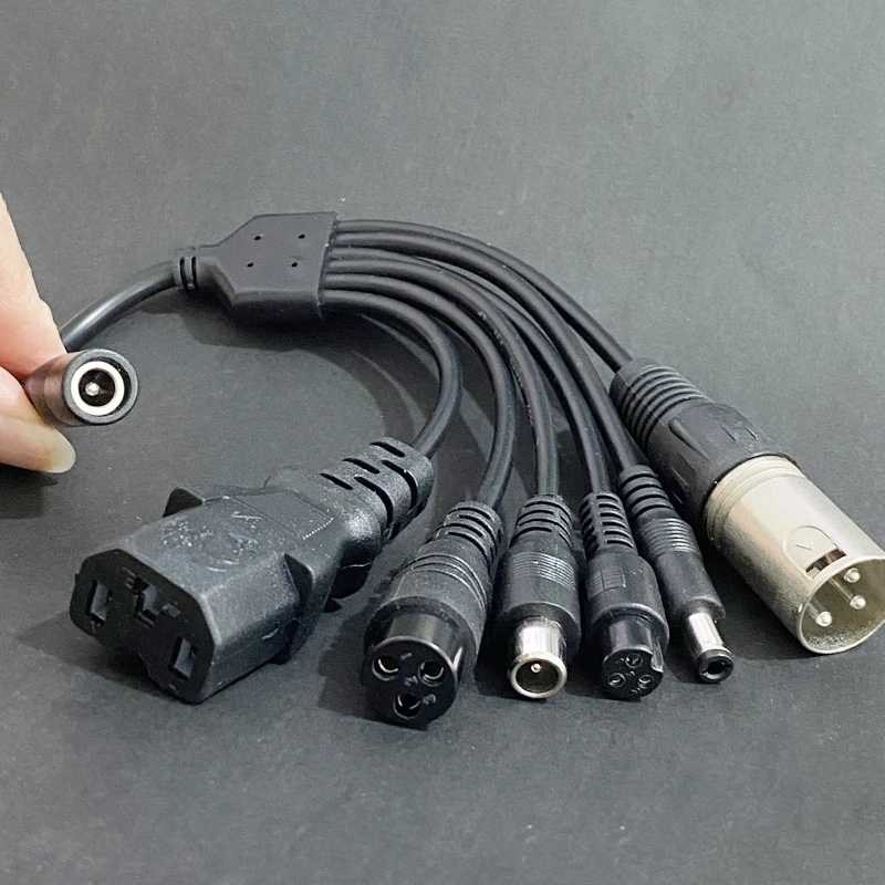 1 bis 6 Stromladekabel DC 5,5*2,1mm Buchse auf 5525 8016 M12 M16 IEC C13 XLR Stecker Stromadapterkabel für Elektroroller – Detail 4