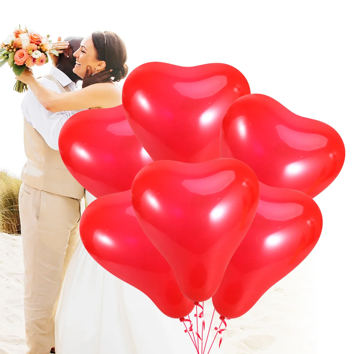 

20Pcs Heart Shape Latex Balloons Inch Thickened Party Decorations Wedding Birthday Romantic Festival Supplies