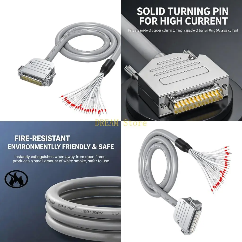 DB25 RS232 Cable Male to Female Simple Cord Industrial Straight Through best sale